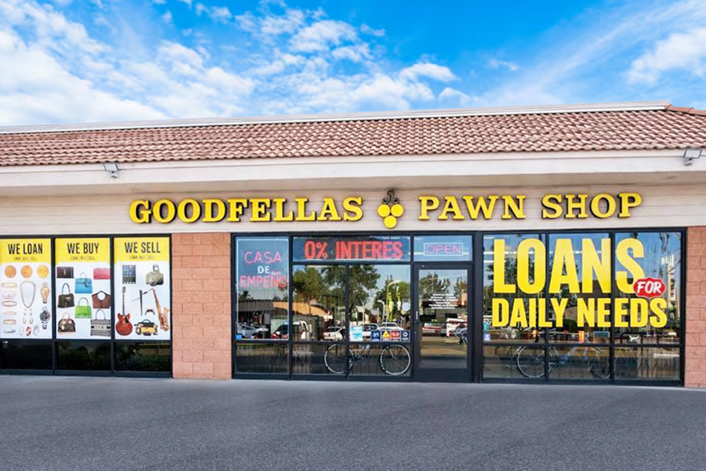Goodfellas Pawn Shop storefront in West Covina, California